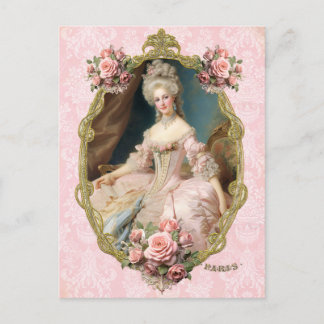 Marie Antoinette,French,Paris,portrait,roses ポストカー ポストカード