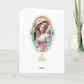 Marie Antoinette,French,Paris,portrait,roses 招待状 (裏面)