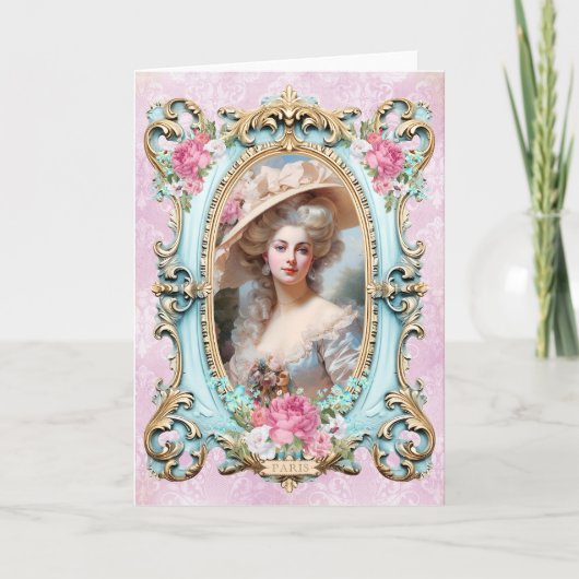 Marie Antoinette,French,Paris,portrait,roses 招待状 (正面)