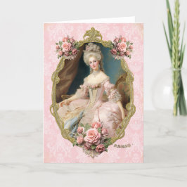 Marie Antoinette,French,Paris,portrait,roses 招待状