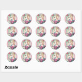 Marie Antoinette,French,Paris,portrait,stickers ラウンドシール (シート)