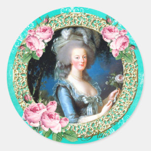 Marie Antoinette,French,Paris,portrait,stickers ラウンドシール