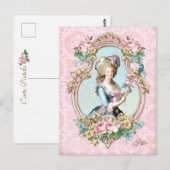 Marie Antoinette,French,Paris,rose,pink ポストカード (正面/裏面)