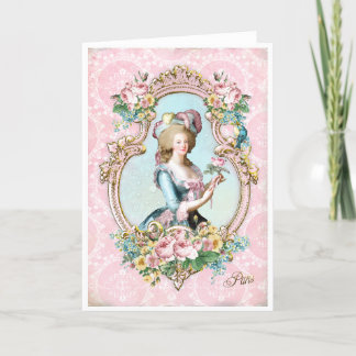 Marie Antoinette French Paris rose portrait カード