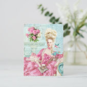Marie Antoinette French Paris rose portrait ポストカード (スタンド正面)