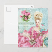 Marie Antoinette French Paris rose portrait ポストカード (正面/裏面)