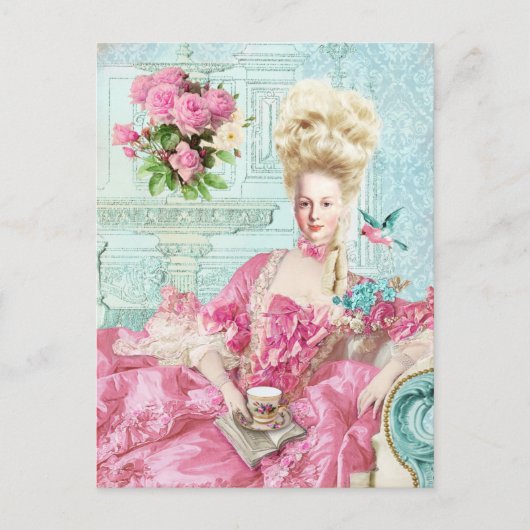 Marie Antoinette French Paris rose portrait ポストカード (正面)