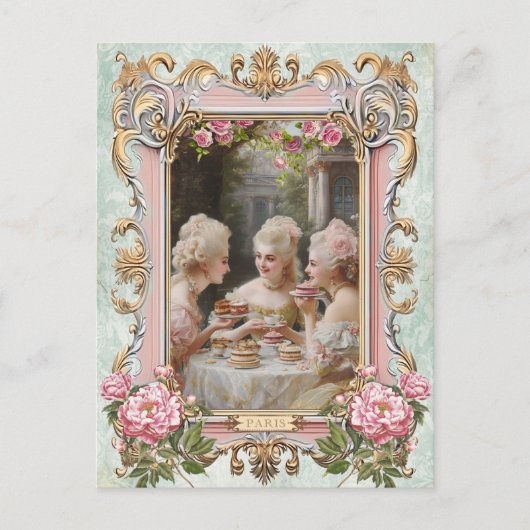 Marie Antoinette,French,Paris,tea,cake,rose ポストカード (正面)