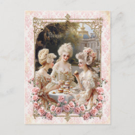 Marie Antoinette,French,Paris,tea,cake,roses ポストカー ポストカード