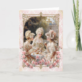 Marie Antoinette,French,Paris,tea,cake,roses 招待状