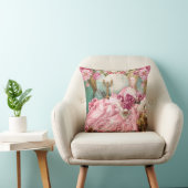 Marie Antoinette green Floral Pillow クッション (椅子)