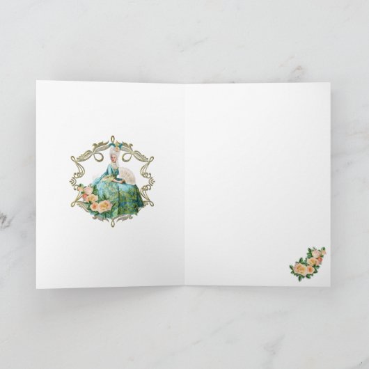 Marie Antoinette  Greeting Card Emerald garden カード (内部)