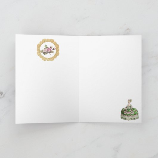 Marie Antoinette  Greeting Card Rose Bouquet カード (内部)