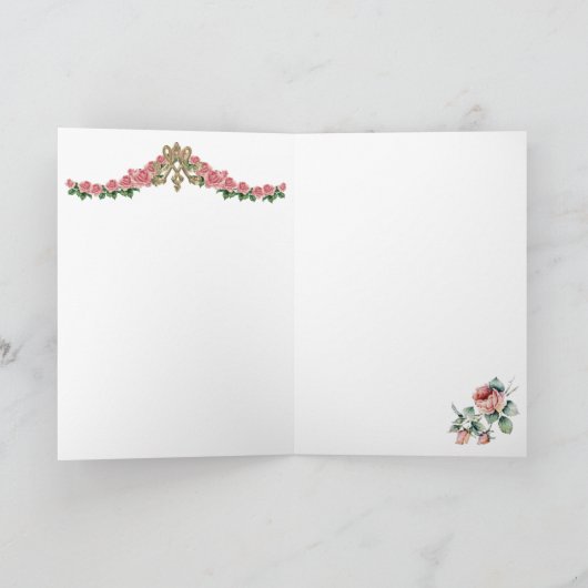 Marie Antoinette Greeting Card Rose of Versailles カード (内部)