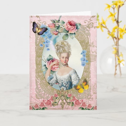 Marie Antoinette  Greeting Card Rose of Versailles カード (黄色い花)