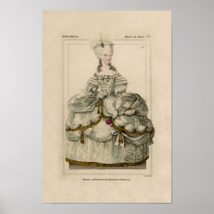 Marie Antoinette in Extravagant Dress ~ Poster ポスター