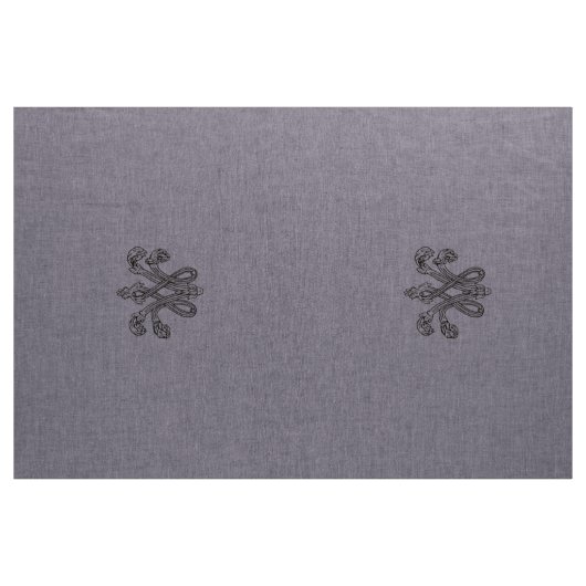 Marie Antoinette initial monogram upholstery panel ファブリック (ヤード)