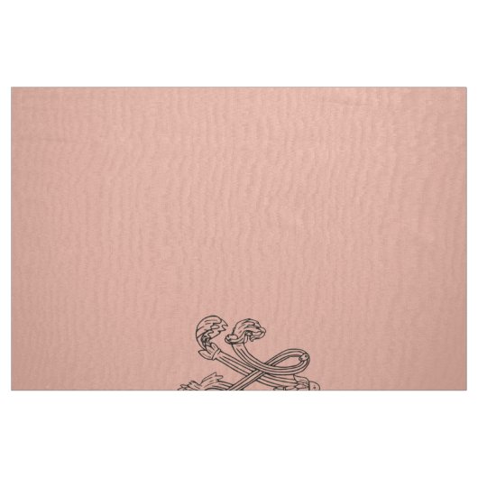Marie Antoinette initial monogram upholstery panel ファブリック (ファットクウォーター)