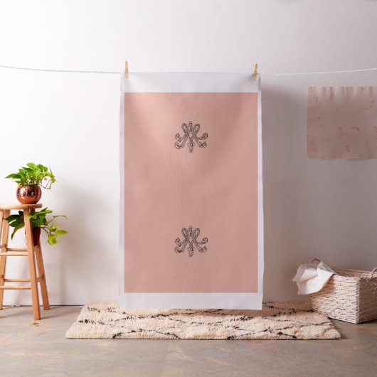 Marie Antoinette initial monogram upholstery panel ファブリック (インサイチュ)