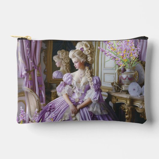Marie Antoinette lavender Queen pouch アクセサリーポーチ (正面)