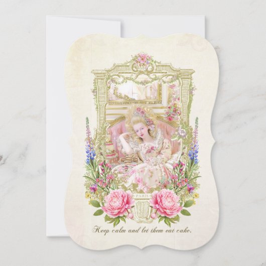 Marie Antoinette let them eat cake invitation 招待状 (正面)