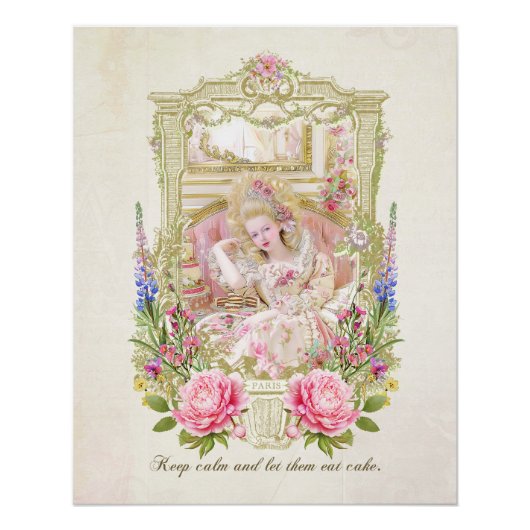 Marie Antoinette let them eat cake poster ポスター (正面)