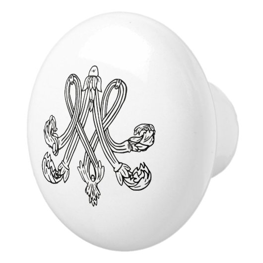 Marie Antoinette – Monogramm – Monogram initial セラミックノブ (右)