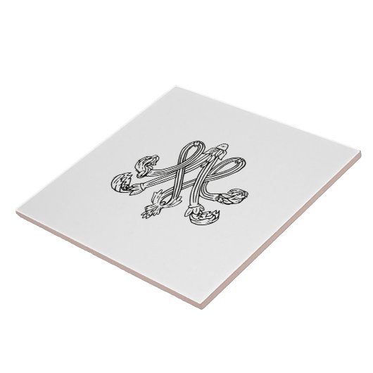 Marie Antoinette – Monogramm – Monogram initials タイル (側面)