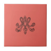 Marie Antoinette – Monogramm – Monogram initials タイル (正面)