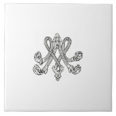 Marie Antoinette – Monogramm – Monogram initials タイル (正面)