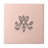 Marie Antoinette – Monogramm – Monogram initials タイル (正面)