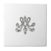 Marie Antoinette – Monogramm – Monogram initials タイル (正面)