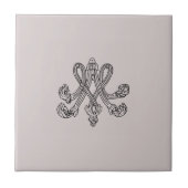 Marie Antoinette – Monogramm – Monogram initials タイル (正面)