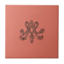 Marie Antoinette – Monogramm – Monogram initials タイル