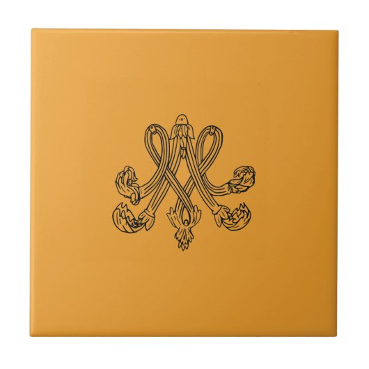 Marie Antoinette – Monogramm – Monogram initials タイル (正面)