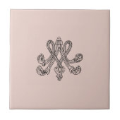 Marie Antoinette – Monogramm – Monogram initials タイル (正面)