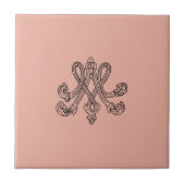 Marie Antoinette – Monogramm – Monogram initials タイル (正面)