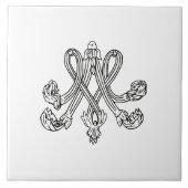 Marie Antoinette – Monogramm – Monogram initials タイル (正面)