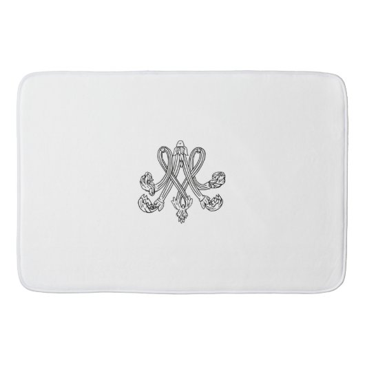 Marie Antoinette – Monogramm – Monogram initials バスマット (正面)