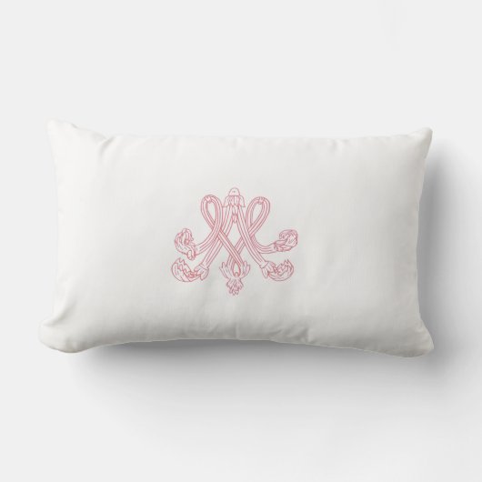 Marie Antoinette – Monogramm – Monogram initials ランバークッション (正面)