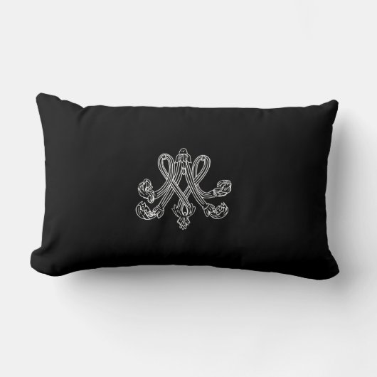 Marie Antoinette – Monogramm – Monogram initials ランバークッション (正面)