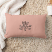 Marie Antoinette – Monogramm – Monogram initials ランバークッション (ブランケット)