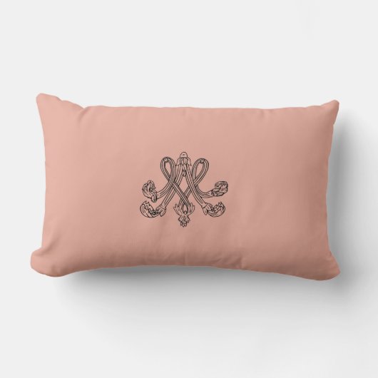 Marie Antoinette – Monogramm – Monogram initials ランバークッション (正面)
