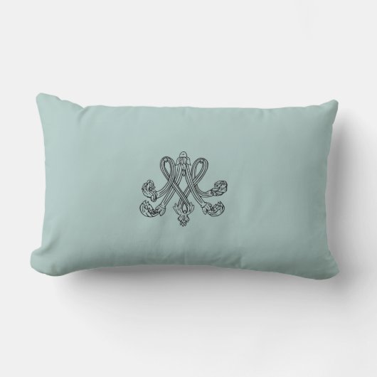 Marie Antoinette – Monogramm – Monogram initials ランバークッション (正面)