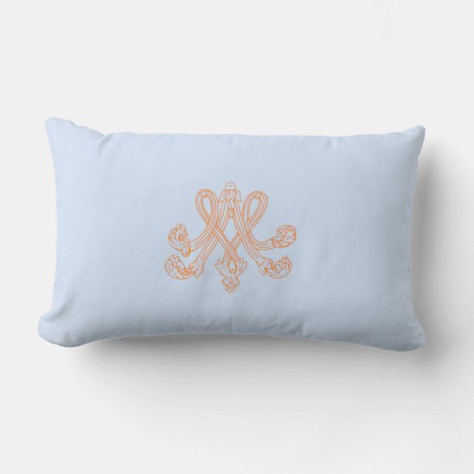 Marie Antoinette – Monogramm – Monogram initials ランバークッション (正面)