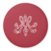 Marie Antoinette Monogramm Monogram initials pink セラミックノブ (正面)