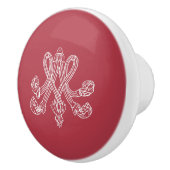 Marie Antoinette Monogramm Monogram initials pink セラミックノブ (右)