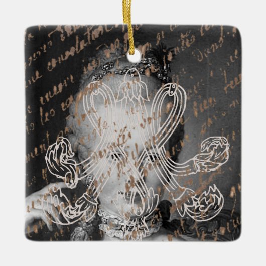 Marie Antoinette – Monogramm – Royal Monogram セラミックオーナメント (正面)