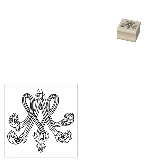 Marie Antoinette – Monogramm – Royal Monogram ラバースタンプ (押印)