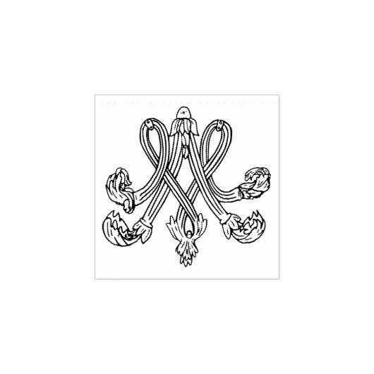 Marie Antoinette – Monogramm – Royal Monogram ラバースタンプ (インプリント)